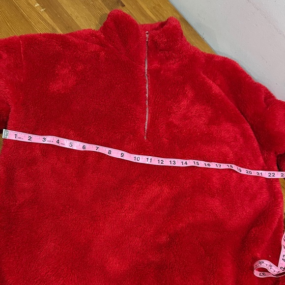 LOFT Vibrant Red Fleece Turtleneck Sweater - Picture 9 of 10